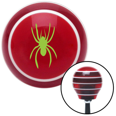 Green Spider Image Red Stripe Shift Knob with M16 x 15 Insert