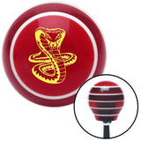 Yellow Cobra Red Stripe Shift Knob with M16 x 15 Insert