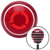 Red Arrows in Circle Red Stripe Shift Knob with M16 x 15 Insert