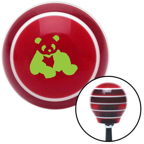 Green Panda Bear Red Stripe Shift Knob with M16 x 15 Insert
