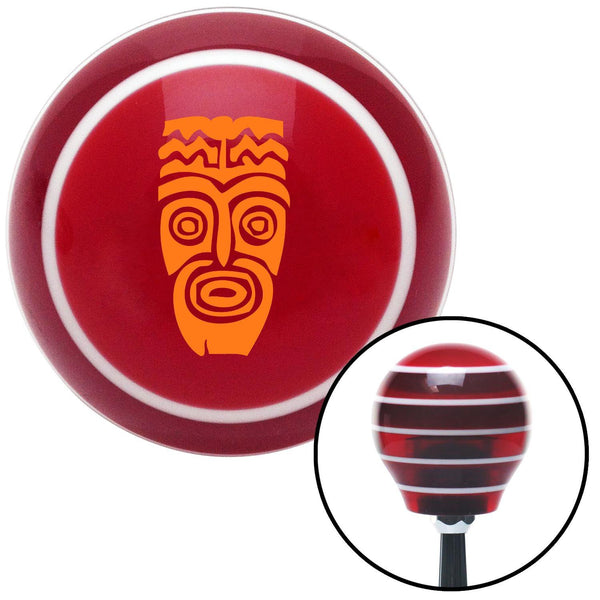 Orange Hawaiian Mask Red Stripe Shift Knob with M16 x 15 Insert