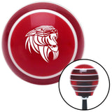 White Wildcat Red Stripe Shift Knob with M16 x 15 Insert