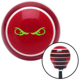 Green Creepy Eyes Red Stripe Shift Knob with M16 x 15 Insert