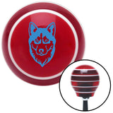 Blue Husky Red Stripe Shift Knob with M16 x 15 Insert