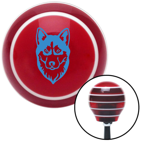 Blue Husky Red Stripe Shift Knob with M16 x 15 Insert