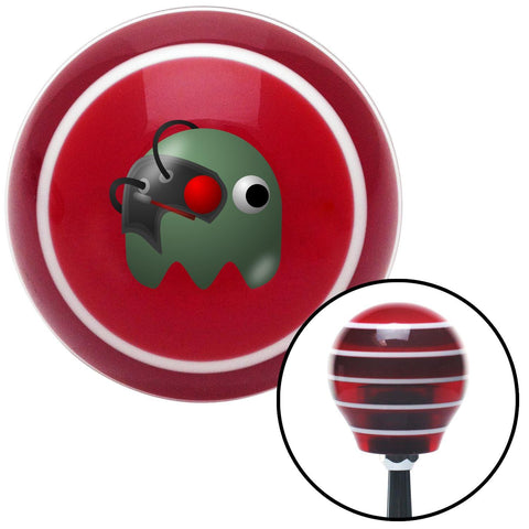 Cyborg Ghost Red Stripe Shift Knob with M16 x 15 Insert