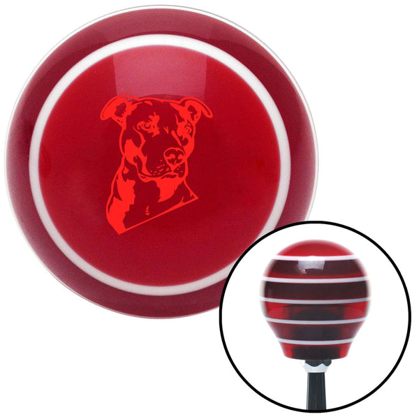 Red Pitbull Red Stripe Shift Knob with M16 x 15 Insert