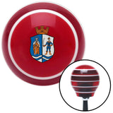 Crown Coat of Arms Red Stripe Shift Knob with M16 x 15 Insert