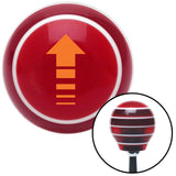 Orange Broken Directional Arrow Up Red Stripe Shift Knob with M16 x 15 Insert