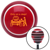 Orange Only On A Jeep Red Stripe Shift Knob with M16 x 15 Insert