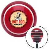 Hot Rod Garage 1948 Red Stripe Shift Knob with M16 x 15 Insert