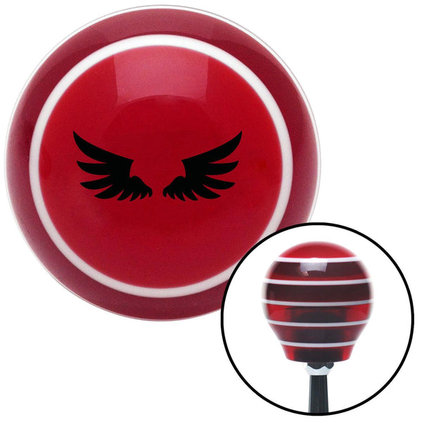Black Firebird Wings Red Stripe Shift Knob with M16 x 15 Insert
