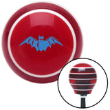 Blue Bat Red Stripe Shift Knob with M16 x 15 Insert