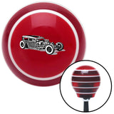 Rat Rod Hot Rod Red Stripe Shift Knob with M16 x 15 Insert