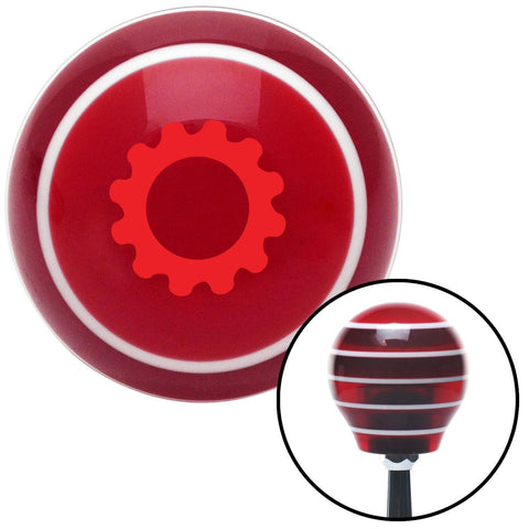 Red Solid Gear Red Stripe Shift Knob with M16 x 15 Insert