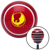 Yellow Phoenix Red Stripe Shift Knob with M16 x 15 Insert
