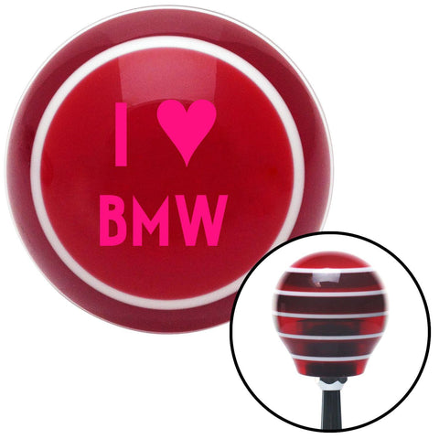 Pink I 3 BMW Red Stripe Shift Knob with M16 x 15 Insert