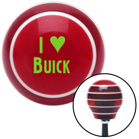 Green I 3 BUICK Red Stripe Shift Knob with M16 x 15 Insert