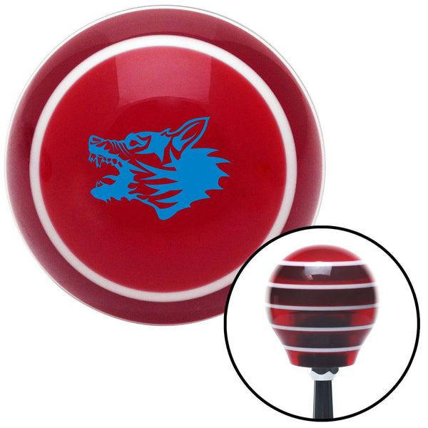 Blue Angry Dog  Red Stripe Shift Knob with M16 x 15 Insert