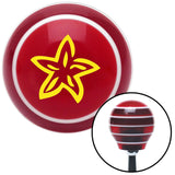 Yellow Starfish Red Stripe Shift Knob with M16 x 15 Insert
