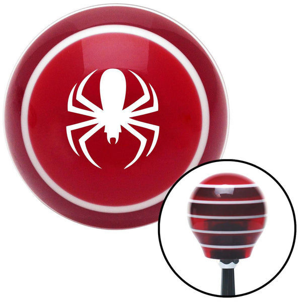 White Spider Red Stripe Shift Knob with M16 x 15 Insert