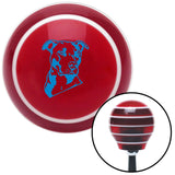 Blue Pitbull Red Stripe Shift Knob with M16 x 15 Insert