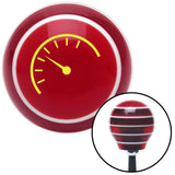 Yellow Instrument Gauge Red Stripe Shift Knob with M16 x 15 Insert