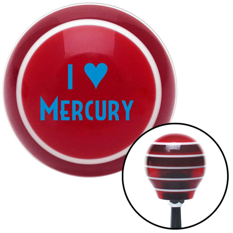 Blue I 3 MERCURY Red Stripe Shift Knob with M16 x 15 Insert