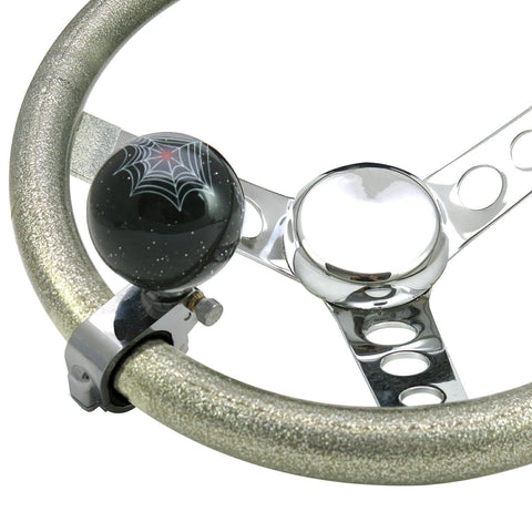 Black Spider Adjustable Suicide Brody Knob Translucent with Metal Flake