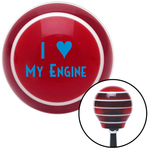 Blue I 3 MY ENGINE Red Stripe Shift Knob with M16 x 15 Insert