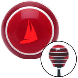 Red Sail Boat Red Stripe Shift Knob with M16 x 15 Insert