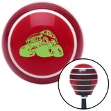 Green Monster Truck Red Stripe Shift Knob with M16 x 15 Insert