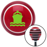 Green Cruiseship Red Stripe Shift Knob with M16 x 15 Insert