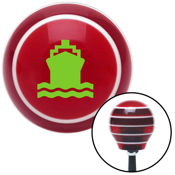 Green Cruiseship Red Stripe Shift Knob with M16 x 15 Insert