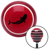 Black Killer Whale Red Stripe Shift Knob with M16 x 15 Insert