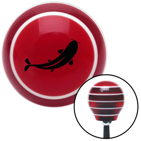 Black Killer Whale Red Stripe Shift Knob with M16 x 15 Insert