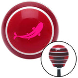Pink Killer Whale Red Stripe Shift Knob with M16 x 15 Insert