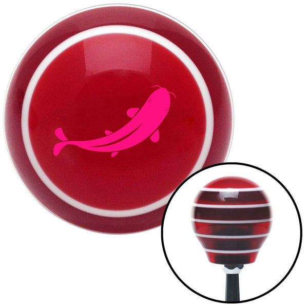 Pink Killer Whale Red Stripe Shift Knob with M16 x 15 Insert