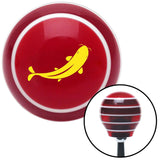 Yellow Killer Whale Red Stripe Shift Knob with M16 x 15 Insert
