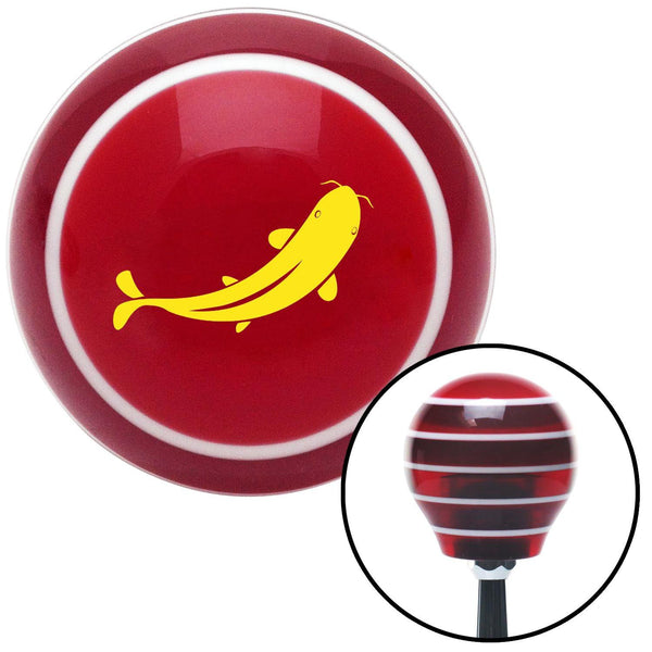 Yellow Killer Whale Red Stripe Shift Knob with M16 x 15 Insert
