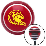 Yellow Hawaiian Waves 3 Red Stripe Shift Knob with M16 x 15 Insert