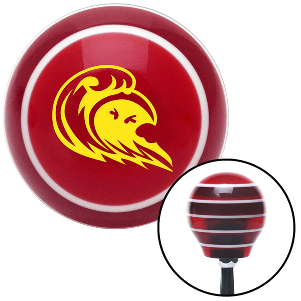 Yellow Hawaiian Waves 3 Red Stripe Shift Knob with M16 x 15 Insert