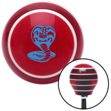 Blue King Cobra Red Stripe Shift Knob with M16 x 15 Insert