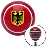 Deutschland Eagle Crest Red Stripe Shift Knob with M16 x 15 Insert