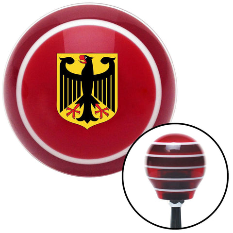 Deutschland Eagle Crest Red Stripe Shift Knob with M16 x 15 Insert