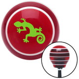Green Gecko Red Stripe Shift Knob with M16 x 15 Insert