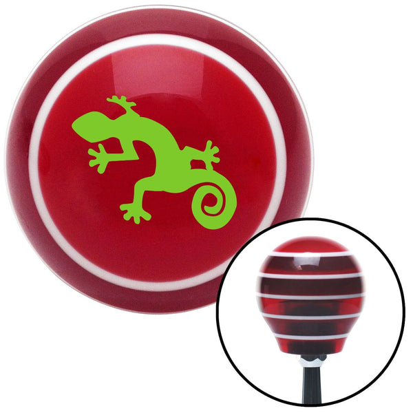 Green Gecko Red Stripe Shift Knob with M16 x 15 Insert