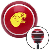 Yellow Panther Red Stripe Shift Knob with M16 x 15 Insert