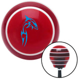 Blue Dolphin in Air Red Stripe Shift Knob with M16 x 15 Insert