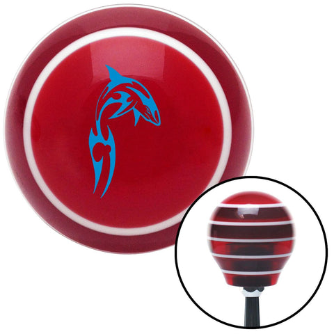 Blue Dolphin in Air Red Stripe Shift Knob with M16 x 15 Insert